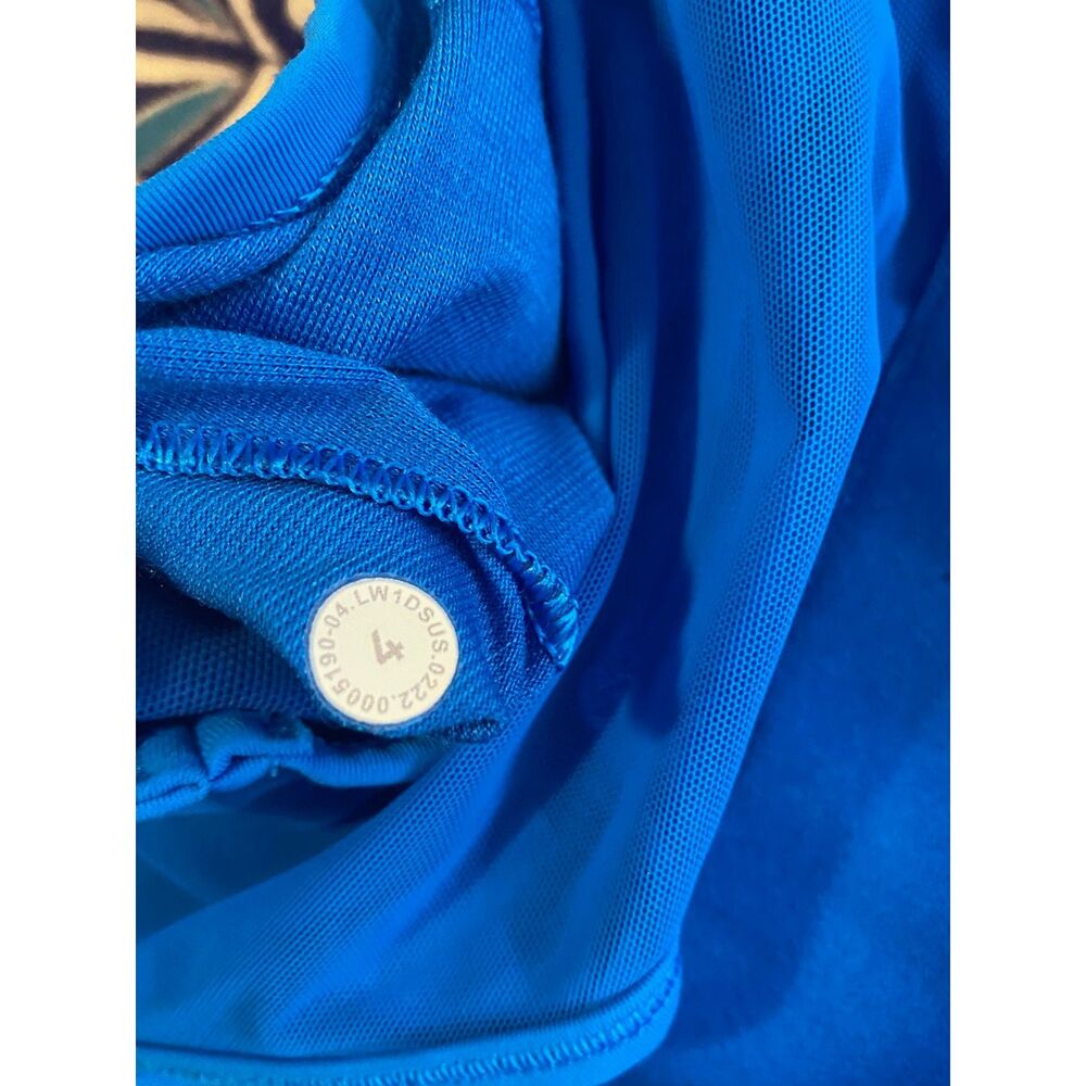 NWOT Lululemon Mesh-Back Training Cropped Tank Top Size 4 Poolside Blue W1DSUS - Picture 6 of 6